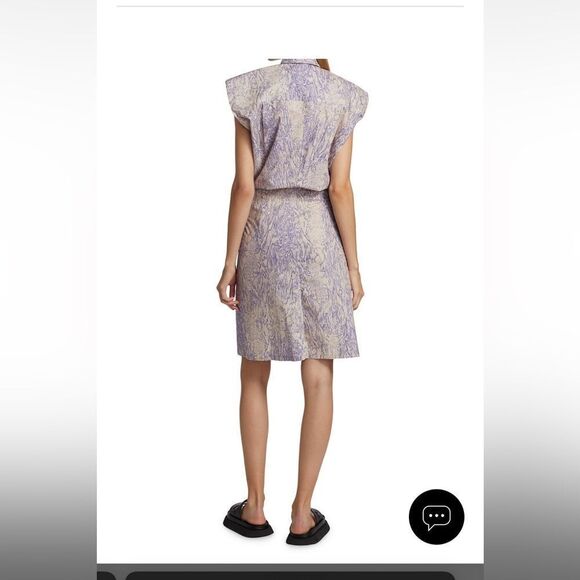 🎀 NWT Remain Birger Christensen marika marbled print shirt dress us 10 - Picture 6 of 16